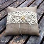 Linen Ring Bearer Pillow in..